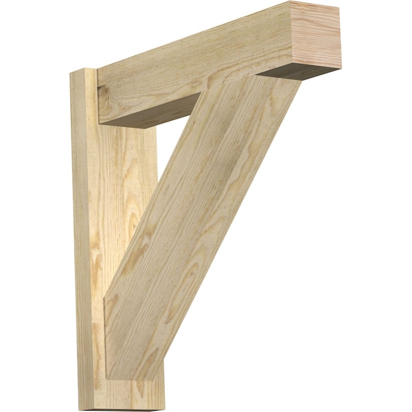 Ekena Millwork Traditional Block Rough Sawn Outlooker, Douglas Fir, 6"W x 24"D x 24"H OUT06X24X24TRA05RDF - main